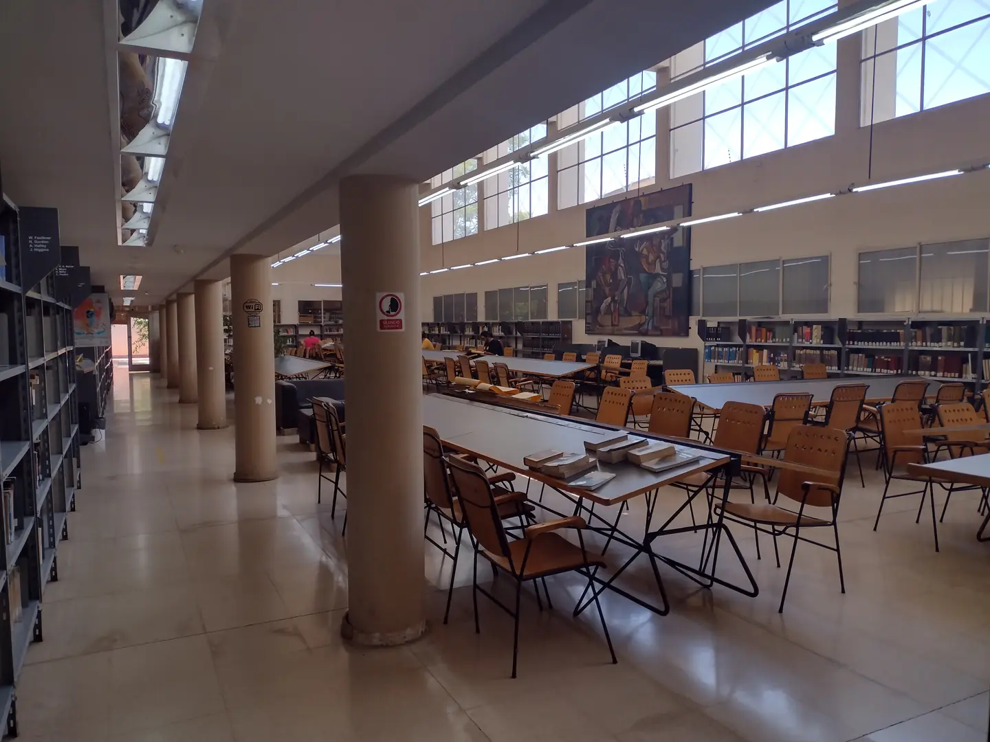 Sala de lectura de la Biblioteca San Martín